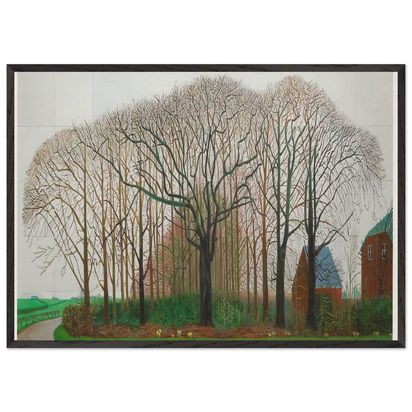 David Hockney N4 - David Hockney 70x100 cm / 28x40 inches Framed Art Print – Black Wooden Frame | David Hockney Art | Artwork by David Hockney