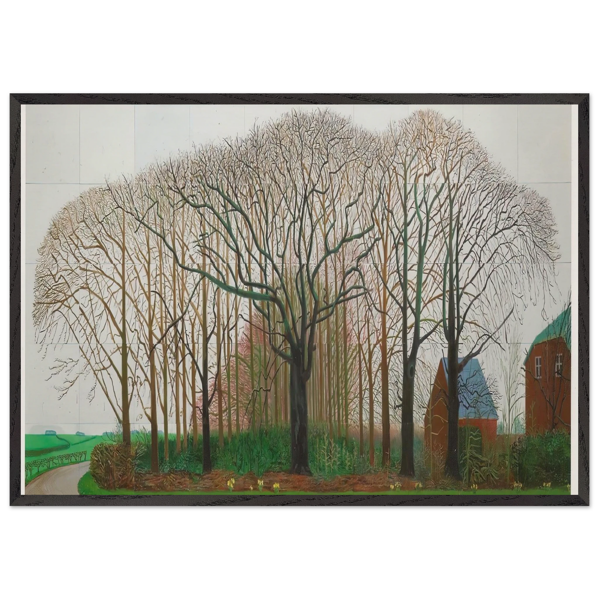 David Hockney N4 - David Hockney 70x100 cm / 28x40 inches Framed Art Print – Black Wooden Frame | David Hockney Art | Artwork by David Hockney