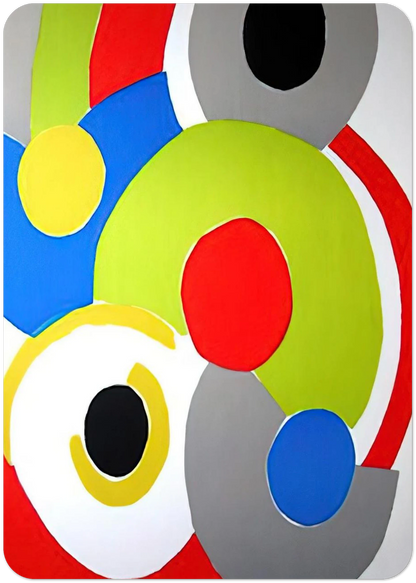 COMPOSITION 1 By Sonia Delaunay Pack of 10 Post Cards | Sonia Delaunay Post Cards | A6 (10.5 x 14.8 cm) - 4.1 x 5.8 inches