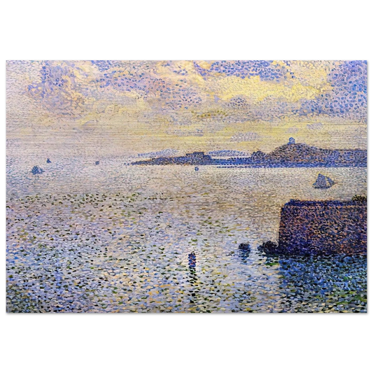 SAILBOATS AND ESTUARY 1892 - Theo van Rysselberghe Brushed Aluminum Print - 70x100 cm / 28x40 inches | Theo van Rysselberghe Aluminum Print | Theo van Rysselberghe Prints