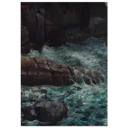 MAINE COAST - Ivan Albright Brushed Aluminum Print - 70x100 cm / 28x40 inches | Ivan Albright Aluminum Print | Ivan Albright Prints