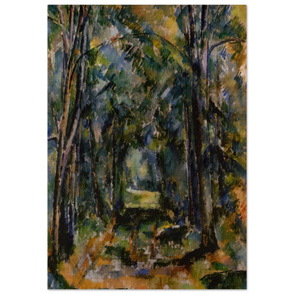 The Alley at Chantilly - Paul Cézanne Brushed Aluminum Print - 70x100 cm / 28x40 inches | Paul Cézanne Aluminum Print | Paul Cézanne Prints