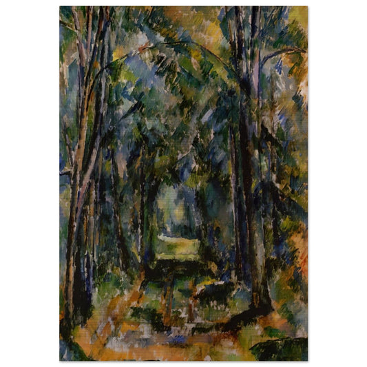 The Alley at Chantilly - Paul Cézanne Brushed Aluminum Print - 70x100 cm / 28x40 inches | Paul Cézanne Aluminum Print | Paul Cézanne Prints