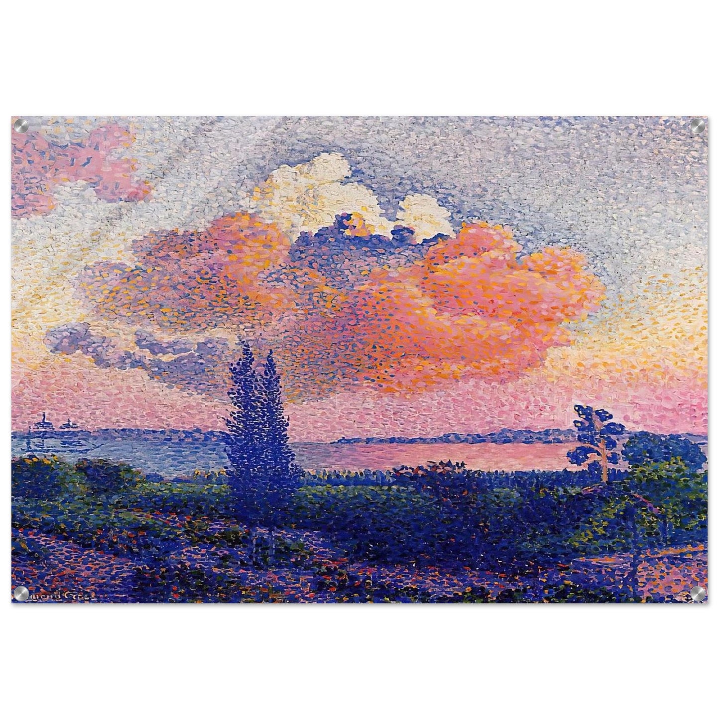 The Pink Cloud - Henri-Edmond Cross Acrylic Print - 70x100 cm / 28x40″ inches