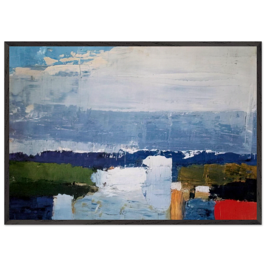 Paysage du midi - Art Informel - Nicolas de Stael Framed Art Print – Black Wooden Frame - Default Title - -Framed Art Print