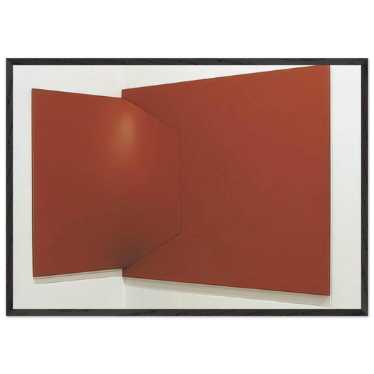 Dittico rosso - 1966 - Enrico Castellani Framed Art Print – Black Wooden Frame - Default Title - -Framed Art Print