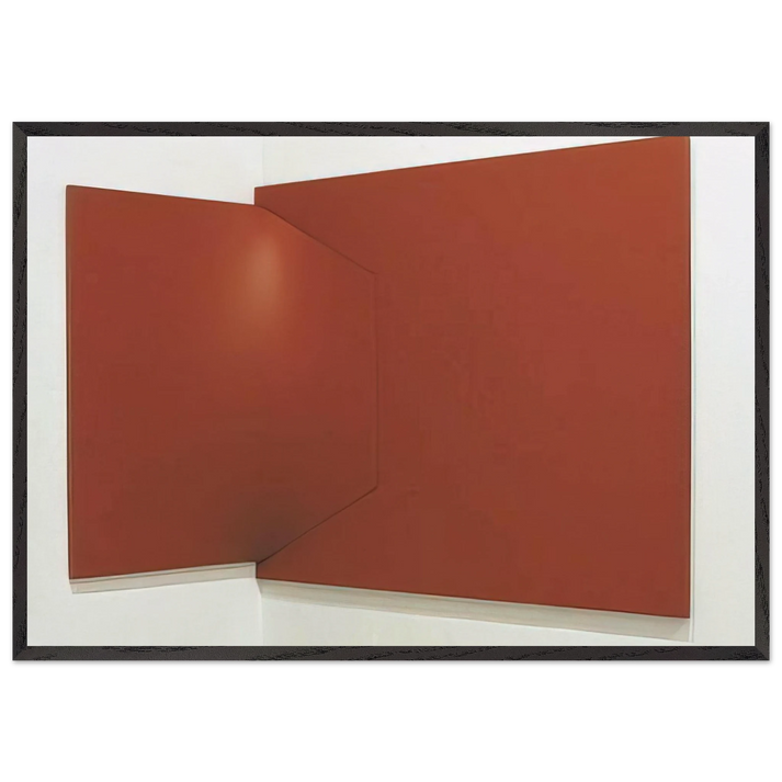 Dittico rosso - 1966 - Enrico Castellani 70x100 cm / 28x40 inches Framed Art Print – Black Wooden Frame