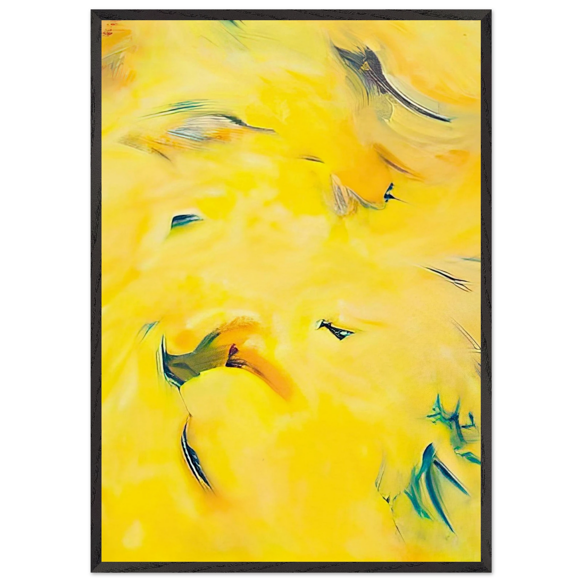 Untitled - 1992 N3 - Hassel Smith Framed Art Print – Black Wooden Frame - Default Title - -Framed Art Print