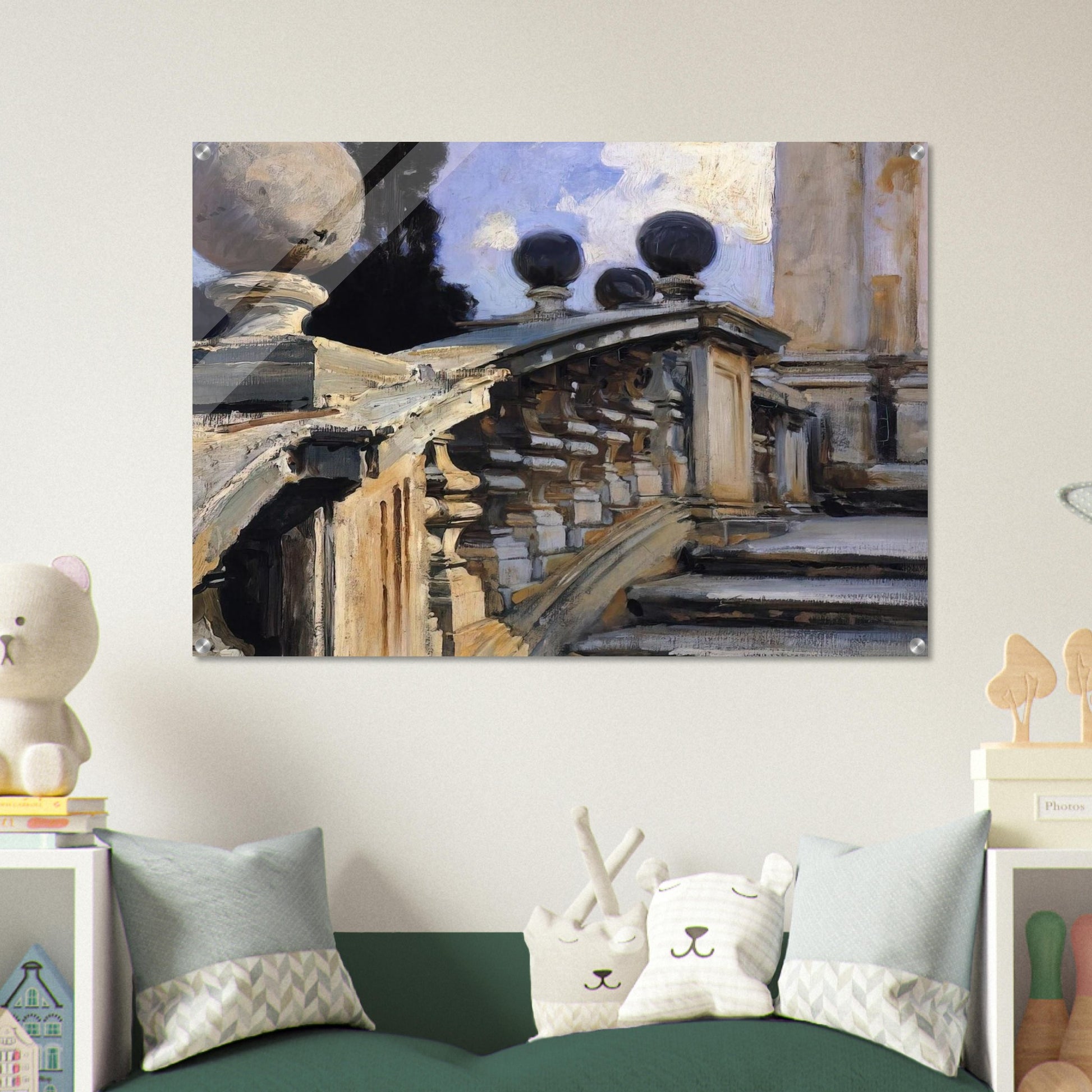 The Steps of the Church of S. S. Domenico-e-Siste in Rome - John Singer Sargent Acrylic Print - 70x100 cm / 28x40″ inches