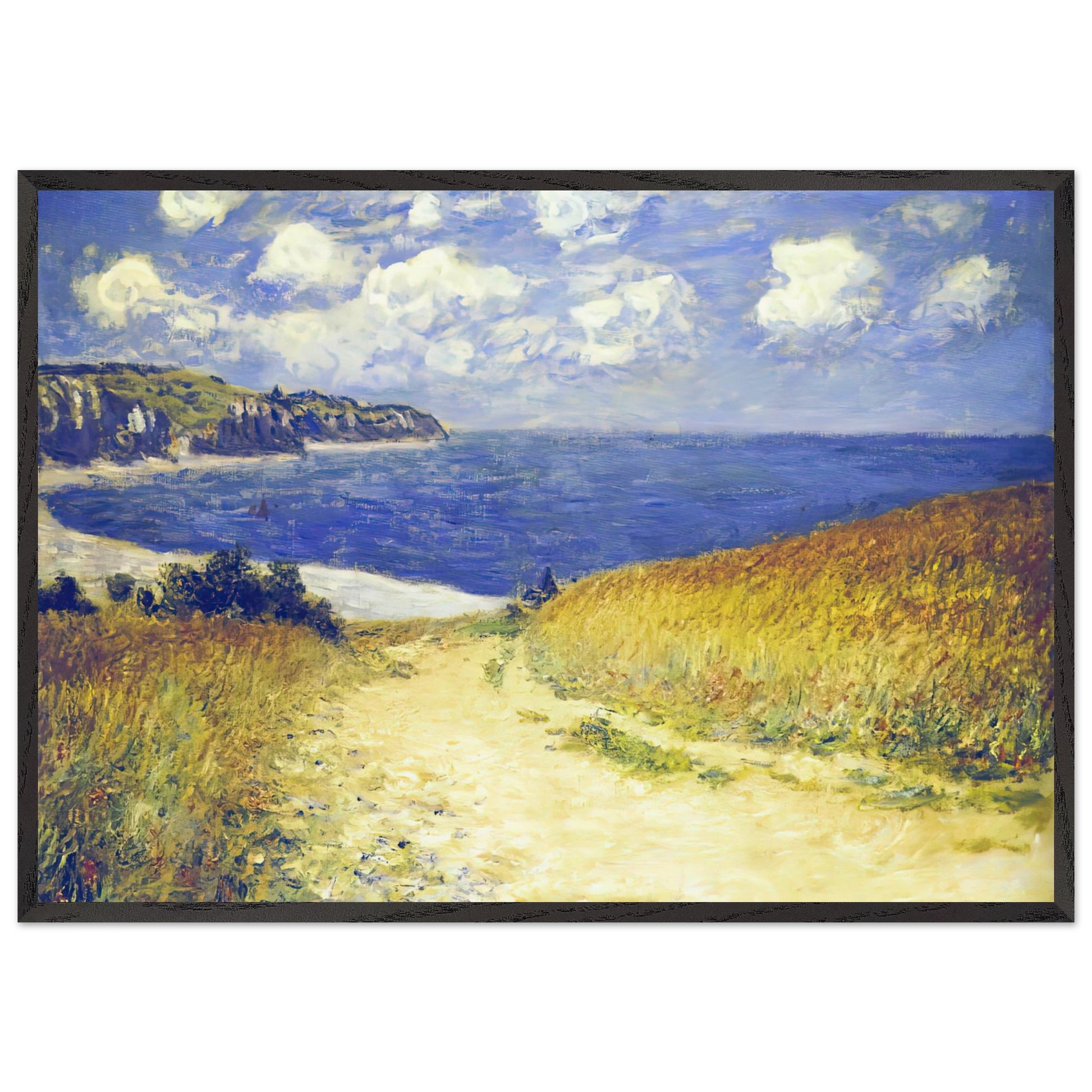 Alley near Pourville - claude monet Framed Art Print – Black Wooden Frame - Default Title - -Framed Art Print