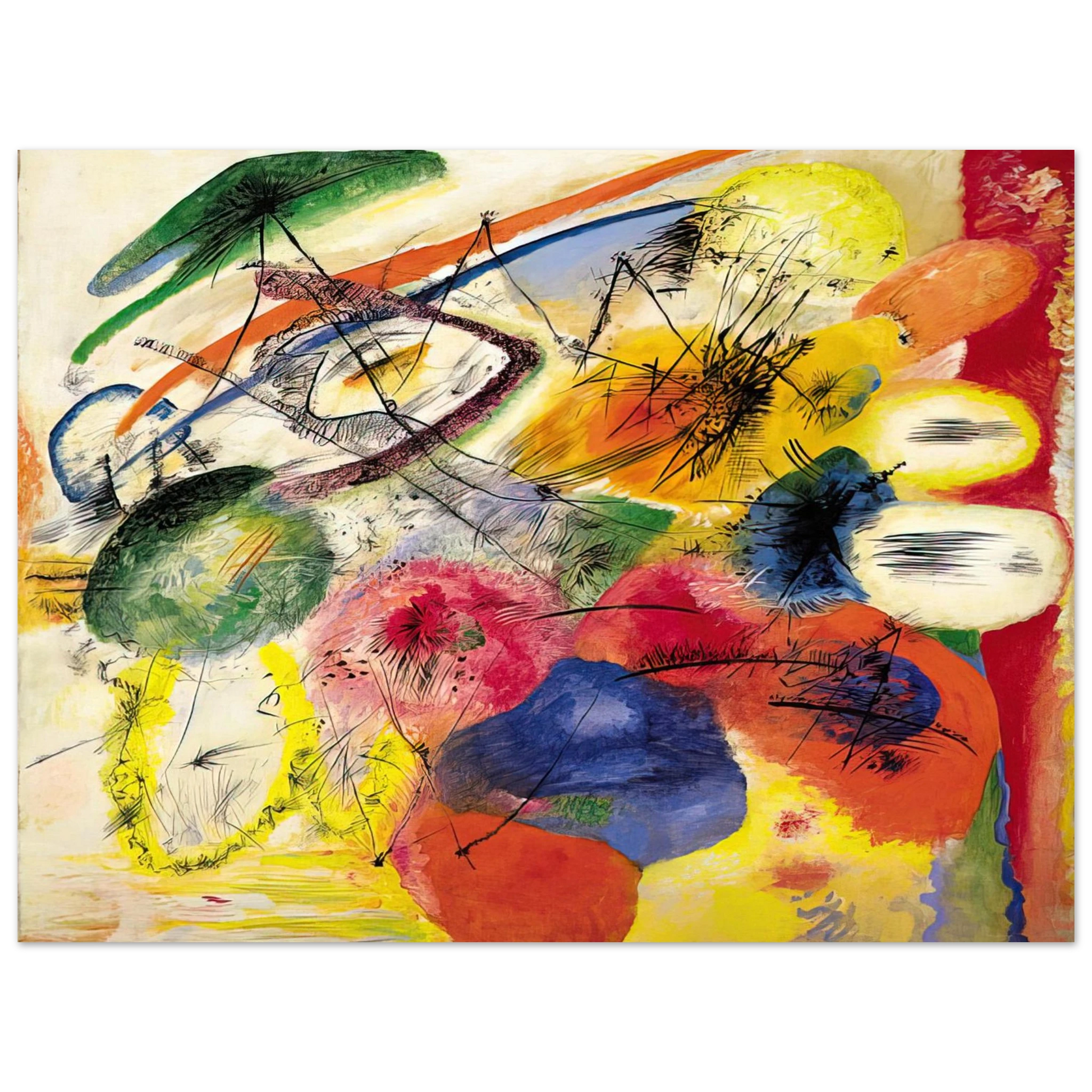 Wassily Kandinsky - BLACK STROKES I 1913 Fine Art Poster - Default Title