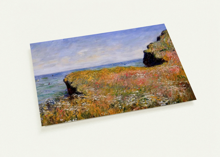 Edge of the Cliff, Pourville By claude monet Pack of 10 Post Cards | claude monet Post Cards | A6 (10.5 x 14.8 cm) - 4.1 x 5.8 inches