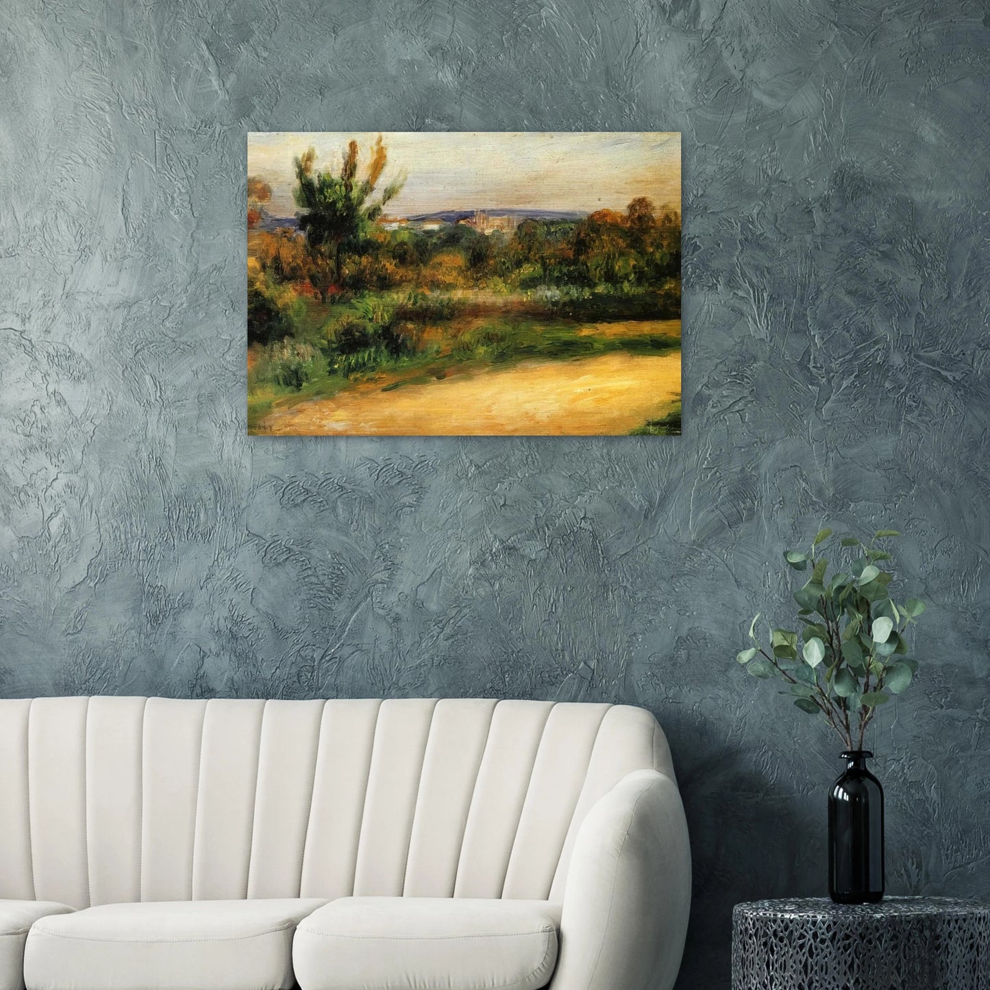 Midday Landscape - Pierre-Auguste Renoir Brushed Aluminum Print - 70x100 cm / 28x40 inches | Pierre-Auguste Renoir Aluminum Print | Pierre-Auguste Renoir Prints