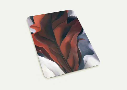 Large Dark Red Leaves on White By Georgia O'Keeffe Pack of 10 Post Cards | Georgia O'Keeffe Post Cards | A6 (10.5 x 14.8 cm) - 4.1 x 5.8 inches