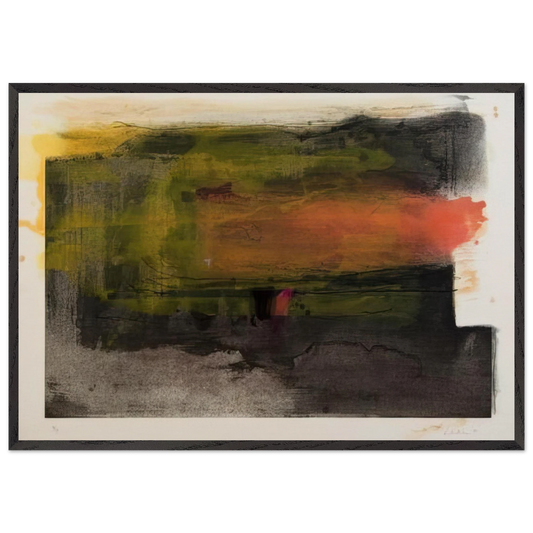 Deep Sun - 1983 - Helen Frankenthaler Framed Art Print – Black Wooden Frame - Default Title - -Framed Art Print