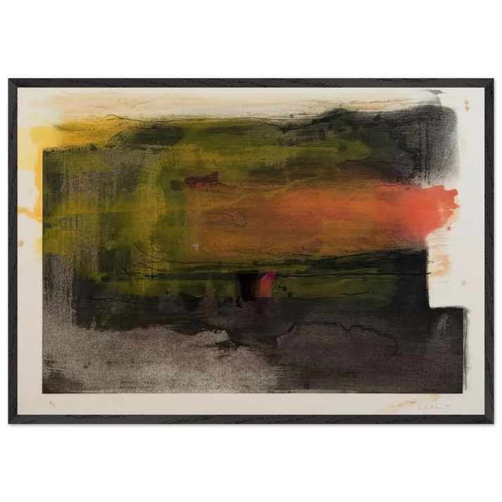 Deep Sun - 1983 - Helen Frankenthaler 70x100 cm / 28x40 inches Framed Art Print – Black Wooden Frame
