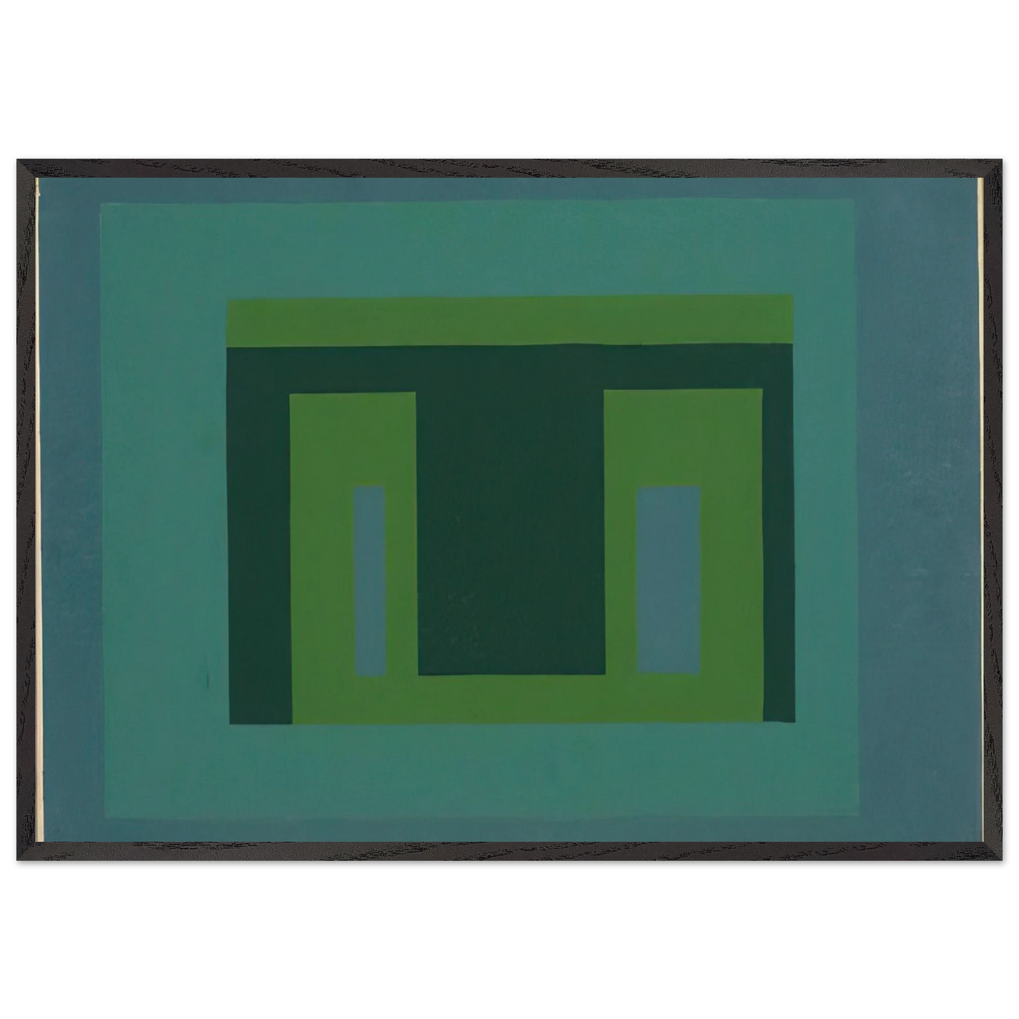 VARIANT ADOBE 1956 - Josef Albers Framed Art Print – Black Wooden Frame - Default Title - -Framed Art Print