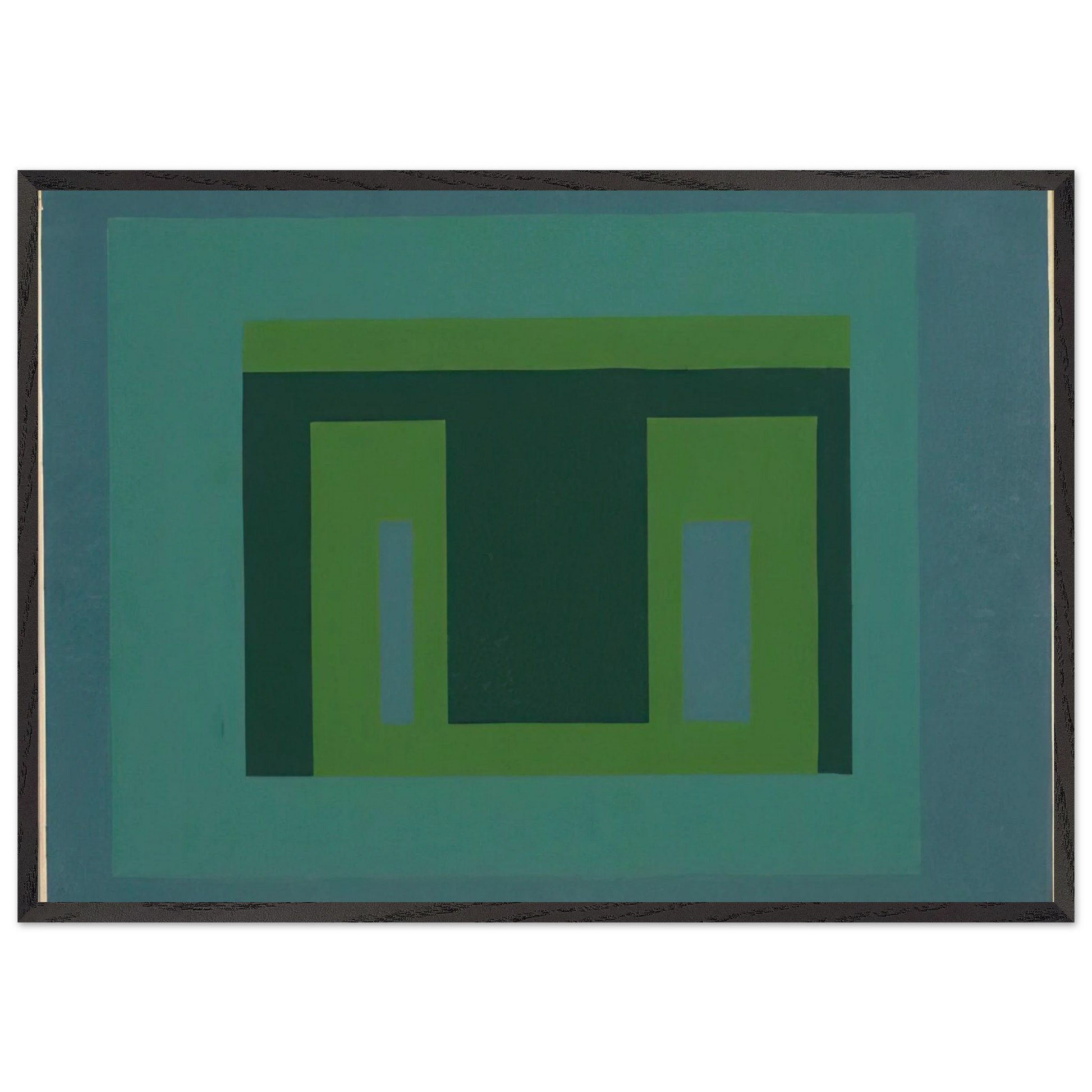 VARIANT ADOBE 1956 - Josef Albers Framed Art Print – Black Wooden Frame - Default Title - -Framed Art Print