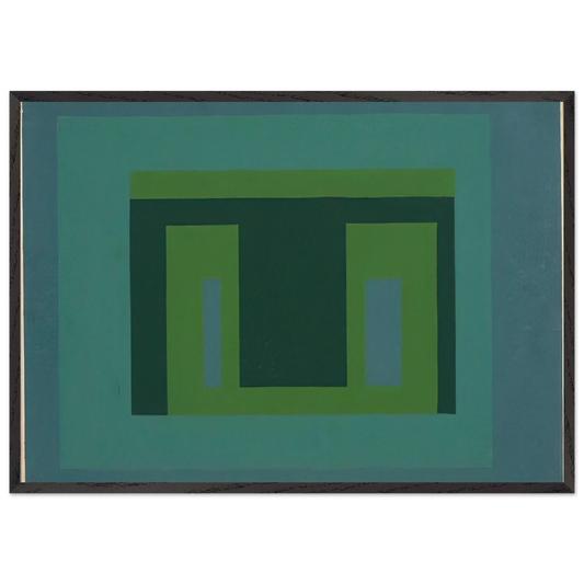 VARIANT ADOBE 1956 - Josef Albers Framed Art Print – Black Wooden Frame - Default Title - -Framed Art Print