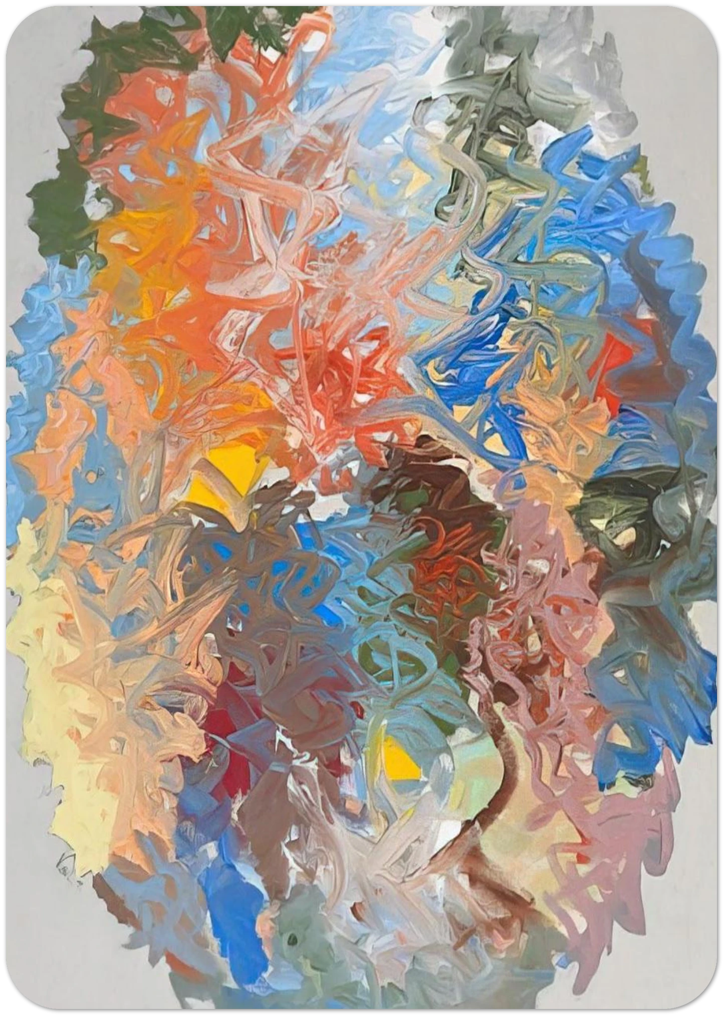 One World - 1961 By John Ferren Pack of 10 Post Cards | John Ferren Post Cards | A6 (10.5 x 14.8 cm) - 4.1 x 5.8 inches