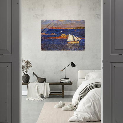 NEAR THE ROCKS OF PER KIRIDEC 1889 - Theo van Rysselberghe Acrylic Print - 70x100 cm / 28x40″ inches | Theo van Rysselberghe Wall Art | Theo van Rysselberghe Prints