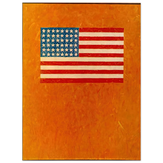 Jasper Johns - FLAG ON ORANGE FIELD 1957 Fine Art Poster - Default Title