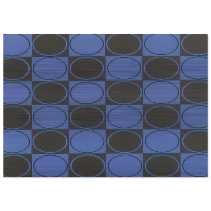 Carre bleu et noir - 1980 - Antonio Asis Brushed Aluminum Print - 70x100 cm / 28x40 inches | Antonio Asis Aluminum Print | Antonio Asis Prints