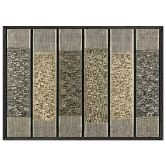 SIX PRAYERS 1965 - Anni Albers Framed Art Print – Black Wooden Frame - Default Title - -Framed Art Print