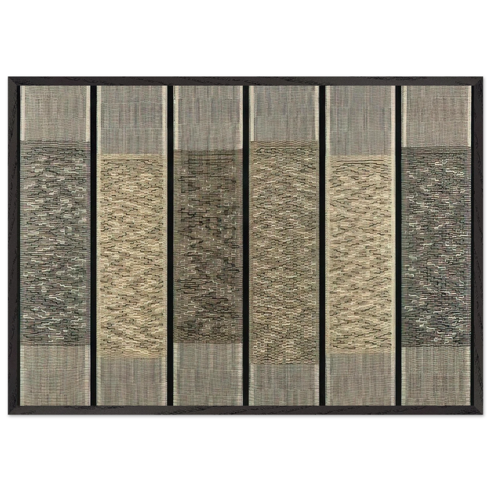 SIX PRAYERS 1965 - Anni Albers 70x100 cm / 28x40 inches Framed Art Print – Black Wooden Frame