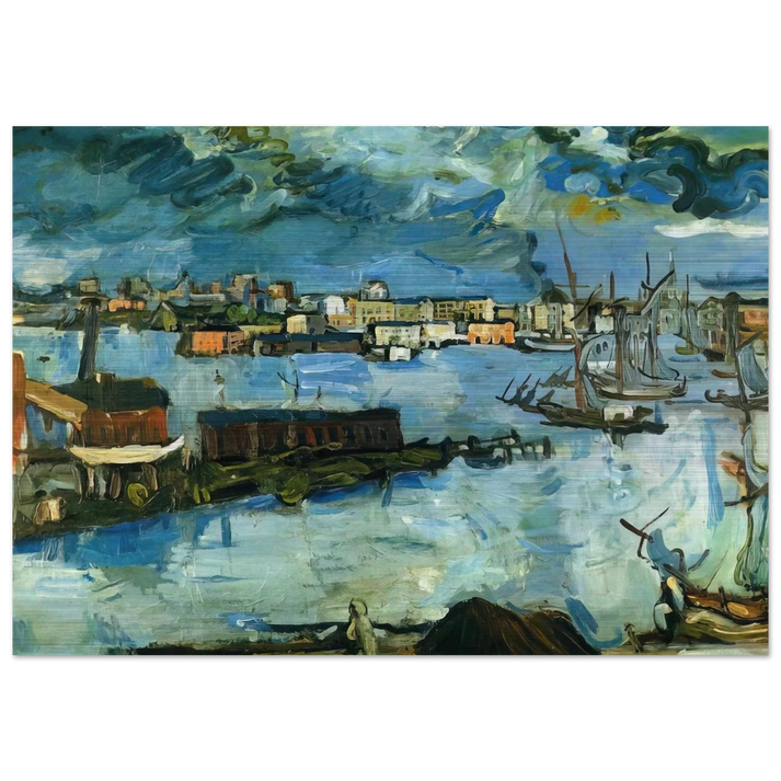 STOCKHOLM HARBOUR - OSKAR KOKOSCHKA Brushed Aluminum Print - 70x100 cm / 28x40 inches | OSKAR KOKOSCHKA Aluminum Print | OSKAR KOKOSCHKA Prints