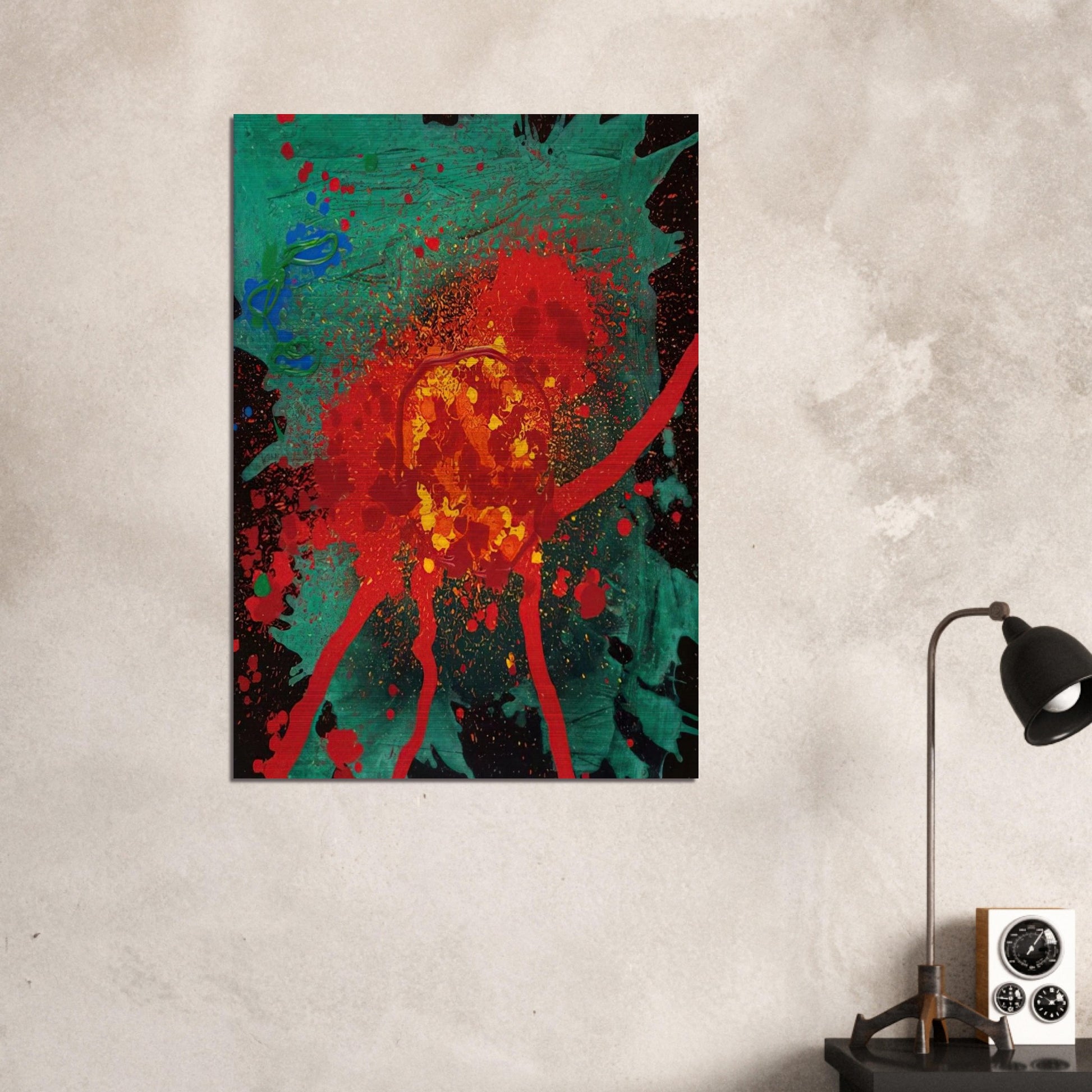 Blood Feud - 28.8.07 - 2007 - John Hoyland Brushed Aluminum Print - 70x100 cm / 28x40 inches | John Hoyland Aluminum Print | John Hoyland Prints