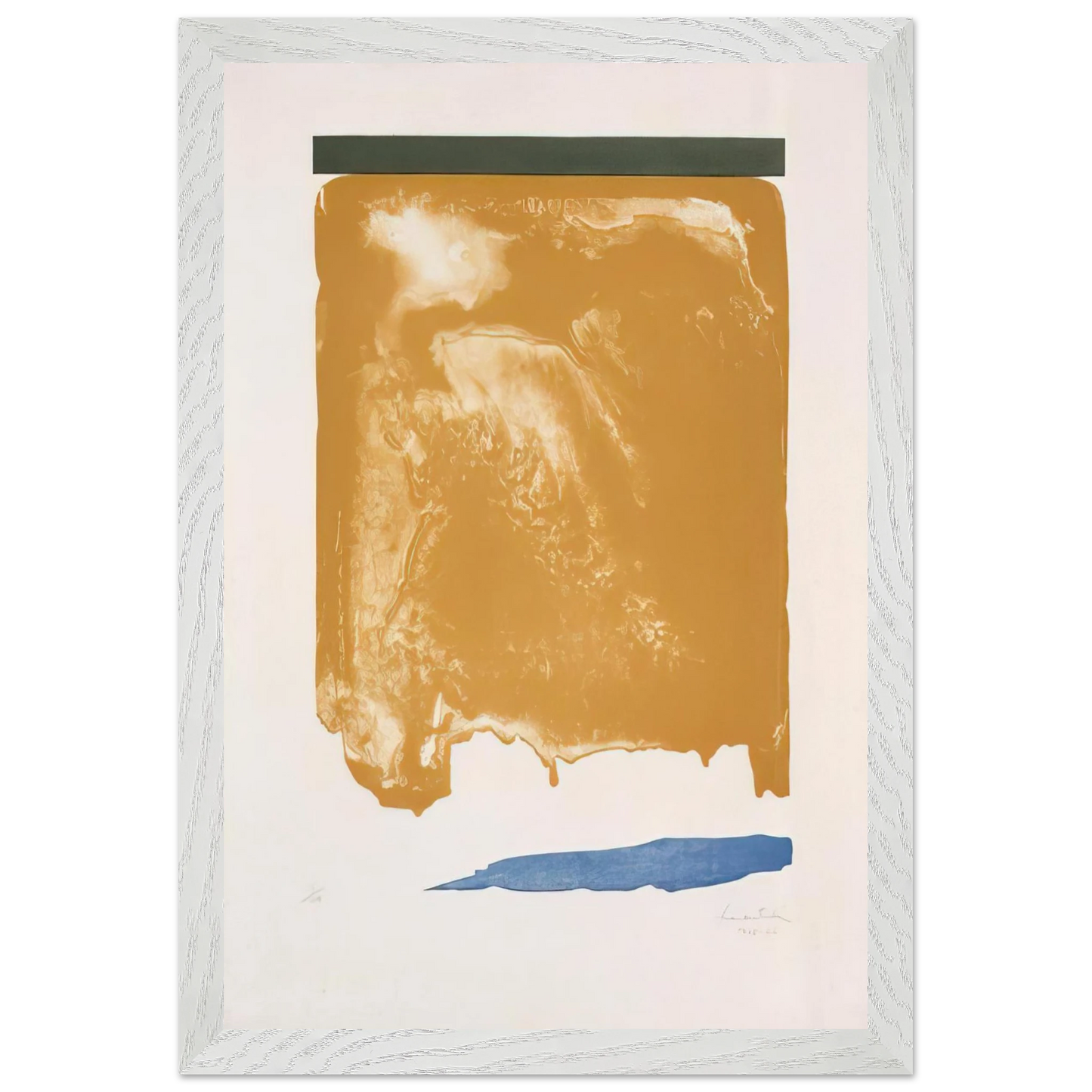 Helen Frankenthaler - Persian Garden - 1966 Wall art - 13x18 cm / 5x7 inches - Premium Wooden Framed Poster With Fine Art Paper - Wood frame