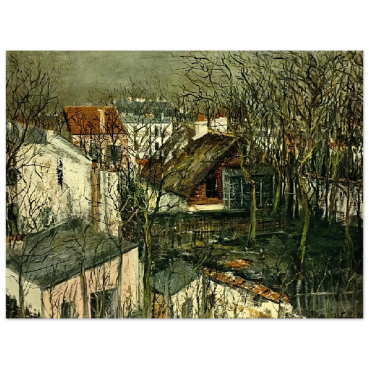 Maurice Utrillo - THE BERLIOZ HOUSE Fine Art Poster - Default Title