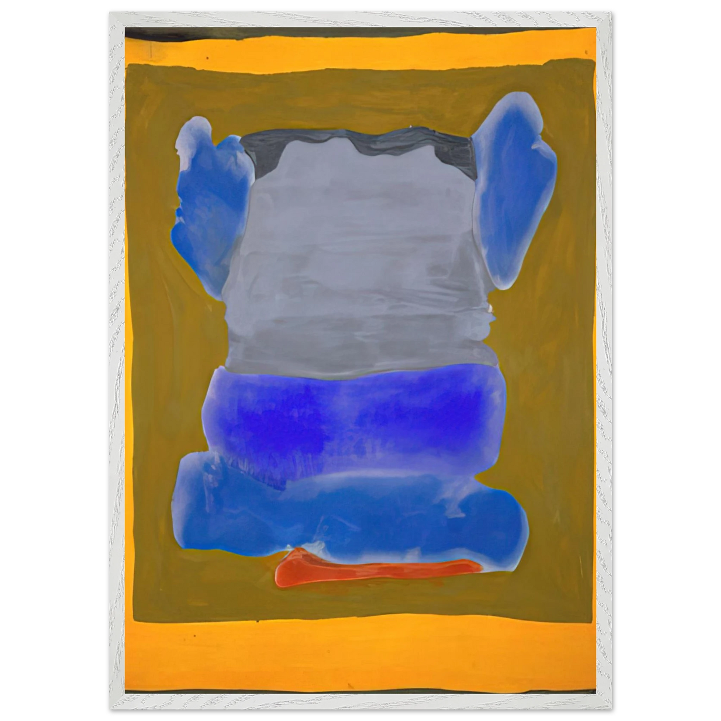 Helen Frankenthaler - Buddha s Court - 1964 Wall art - 60x80 cm / 24x32 inches - Premium Wooden Framed Poster With Fine Art Paper - Wood frame