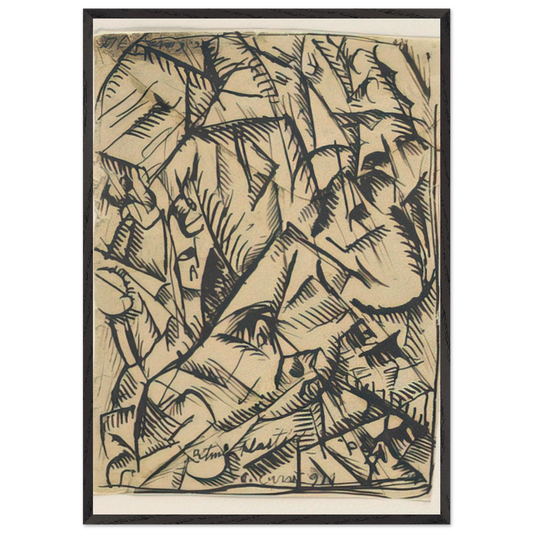 RITMI PLASTICI 1911 - Carlo Carra Framed Art Print – Black Wooden Frame - Default Title - -Framed Art Print