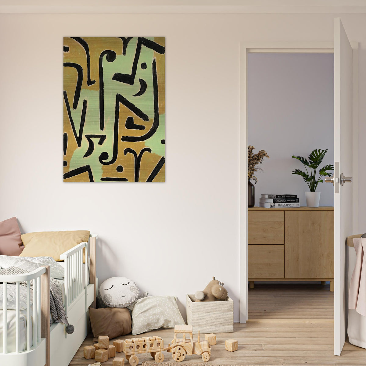HALME 1940 - Paul Klee Brushed Aluminum Print - 70x100 cm / 28x40 inches | Paul Klee Aluminum Print | Paul Klee Prints