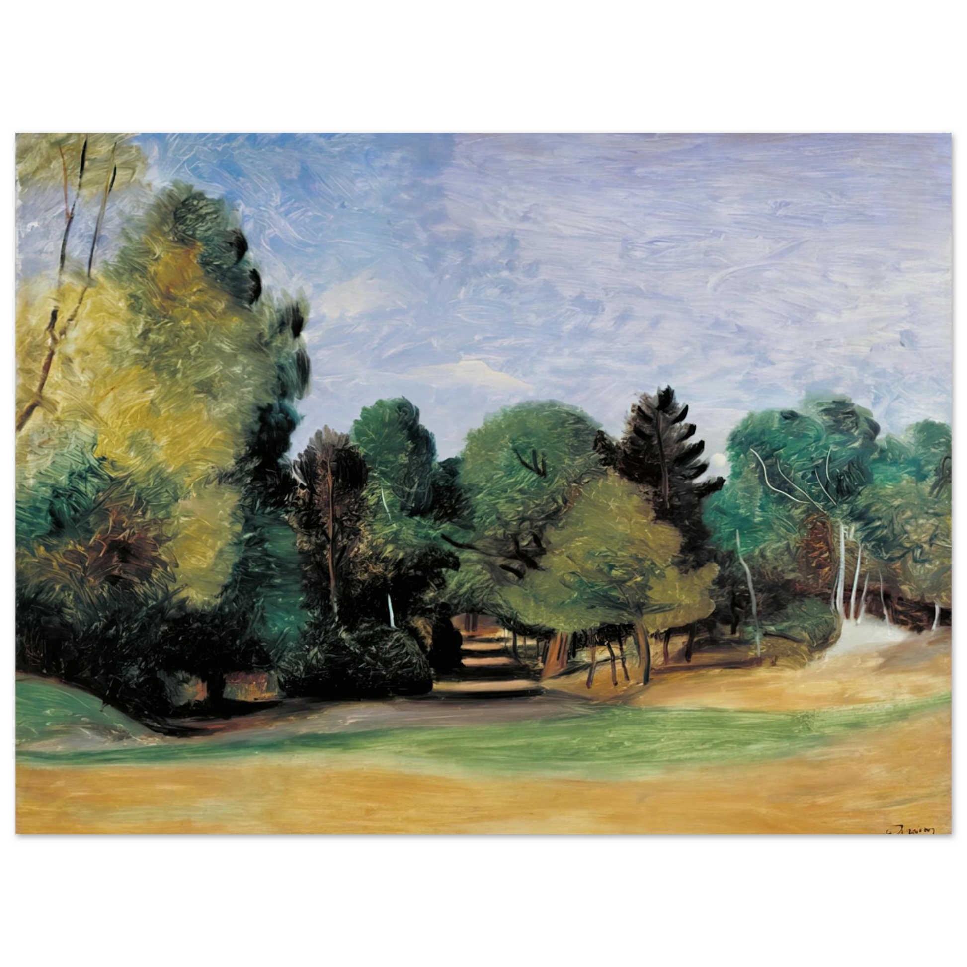 Andre Derain - LANDSCAPE NEAR BARBIZON 1922 Fine Art Poster - Default Title