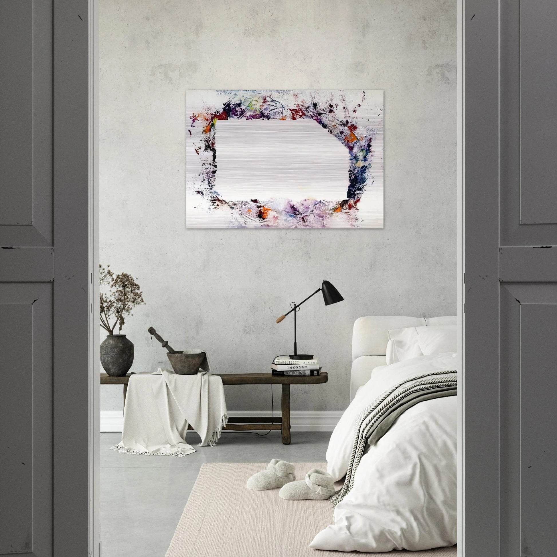 Untitled  SF218S  - Sam Francis Brushed Aluminum Print - 70x100 cm / 28x40 inches | Sam Francis Aluminum Print | Sam Francis Prints