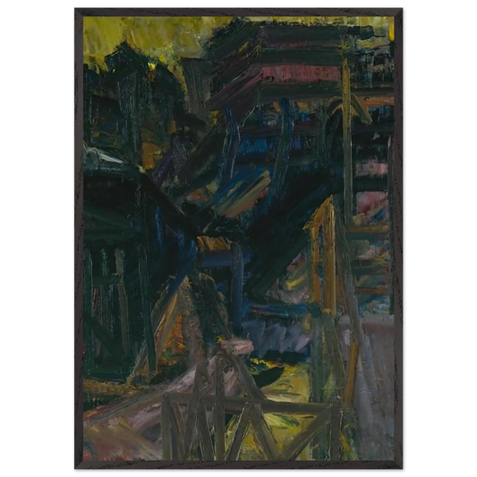 TO THE STUDIOS 1980 - Frank Auerbach Framed Art Print – Black Wooden Frame - Default Title - -Framed Art Print