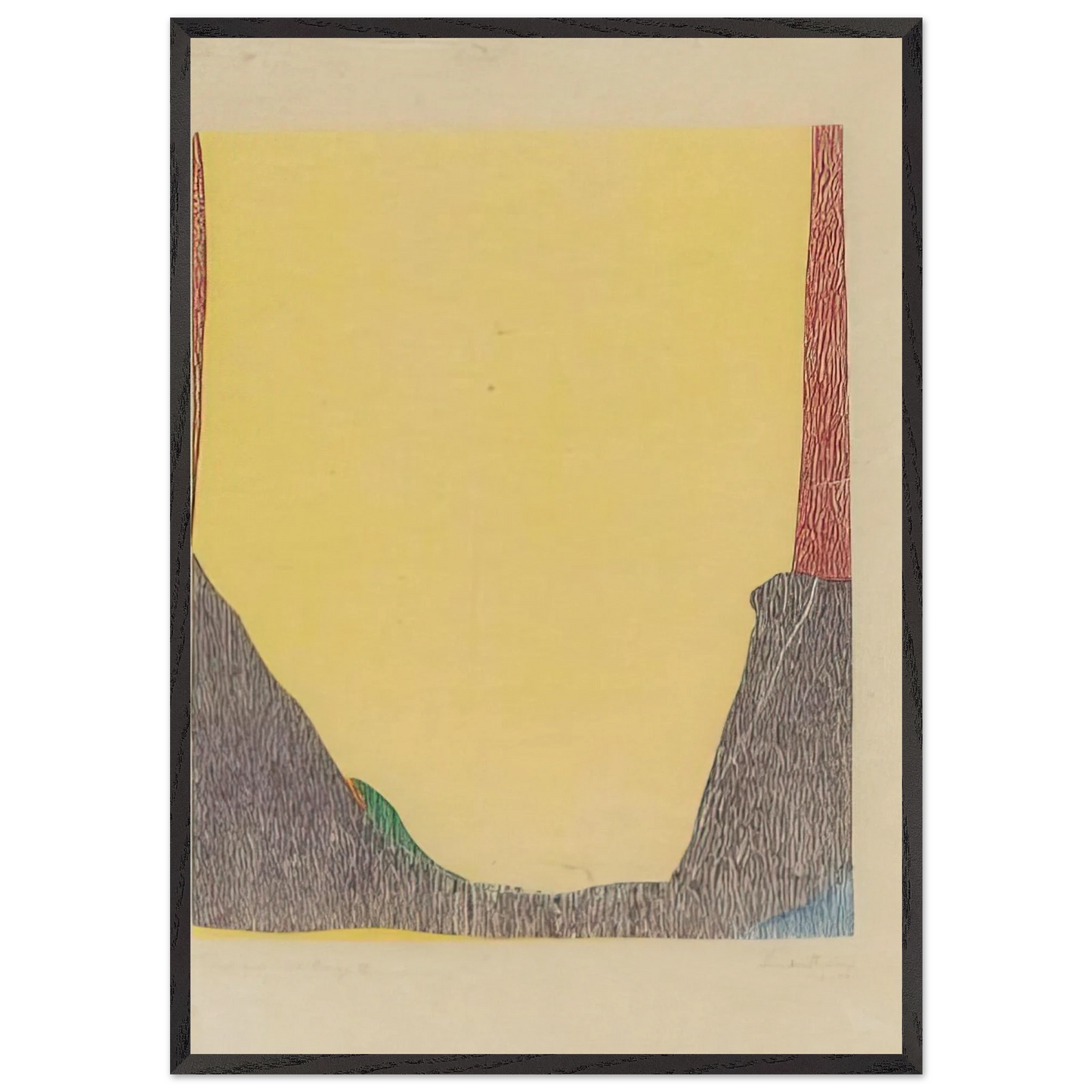 East and Beyond - 1973 - Helen Frankenthaler 70x100 cm / 28x40 inches Framed Art Print – Black Wooden Frame