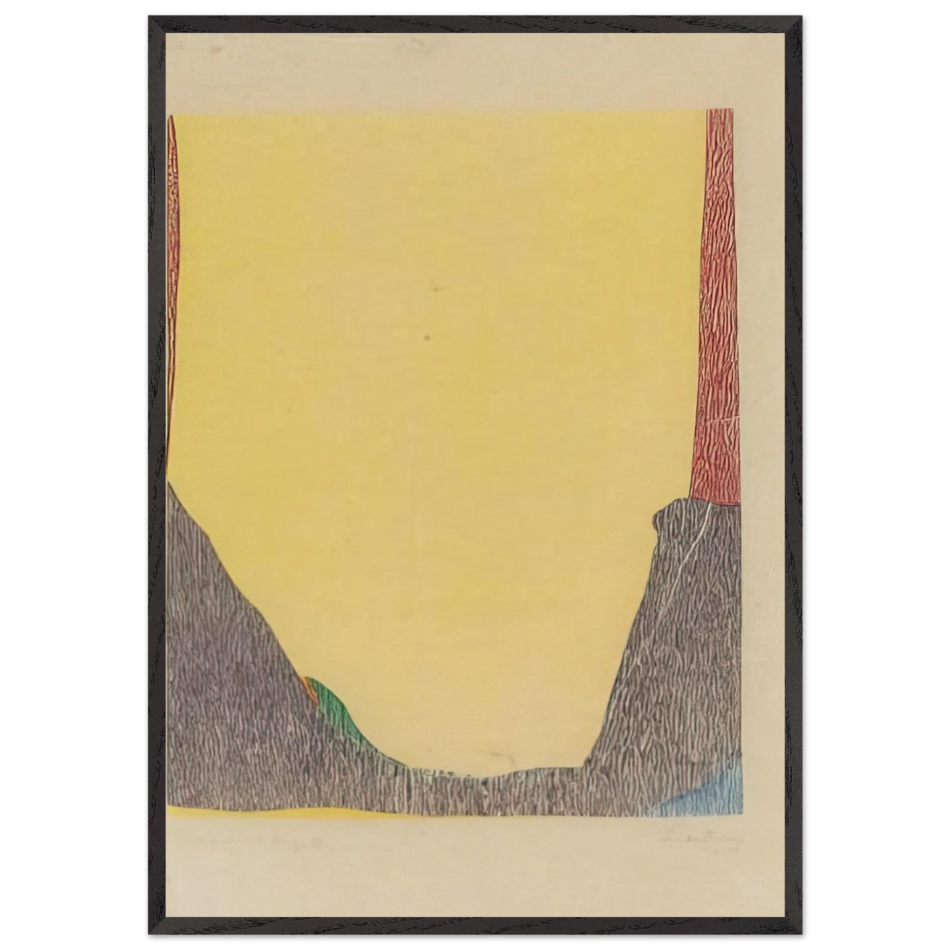 East and Beyond - 1973 - Helen Frankenthaler 70x100 cm / 28x40 inches Framed Art Print – Black Wooden Frame