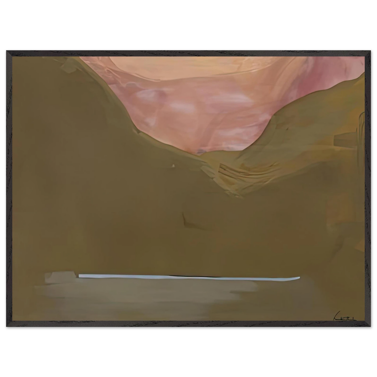 Helen Frankenthaler - Burnt Norton, 1972- Wall Art - 60x80 cm / 24x32 inches - Premium Wooden Framed Poster With Fine Art Paper - Wood frame