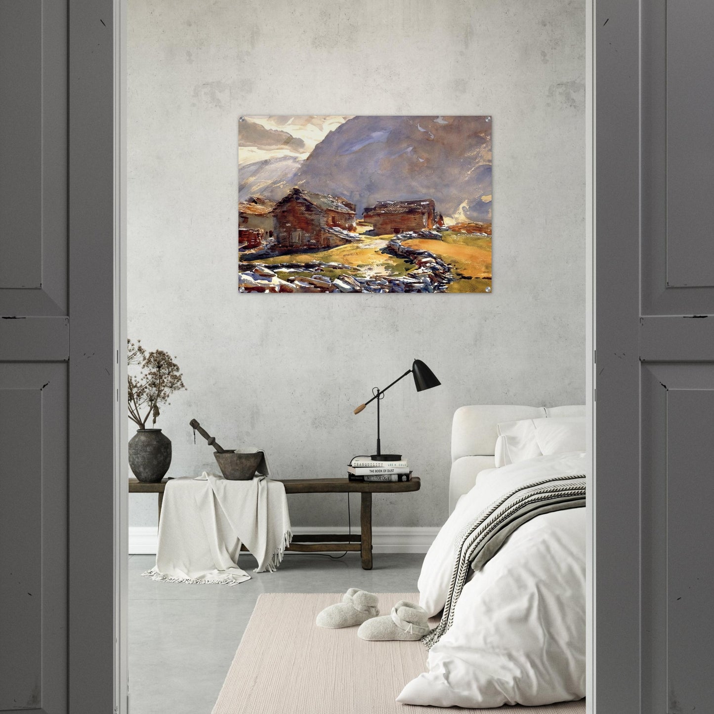 Simplon Pass Chalets - John Singer Sargent Acrylic Print - 70x100 cm / 28x40″ inches