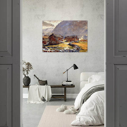 Simplon Pass Chalets - John Singer Sargent Acrylic Print - 70x100 cm / 28x40″ inches