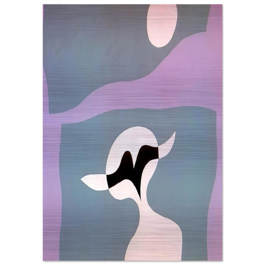 Man, mustache, navel - Jean Arp Brushed Aluminum Print - 70x100 cm / 28x40 inches | Jean Arp Aluminum Print | Jean Arp Prints