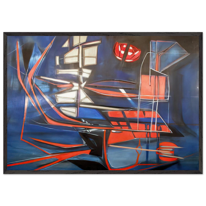 Science Fiction - 1948 - Jimmy Ernst 70x100 cm / 28x40 inches Framed Art Print – Black Wooden Frame