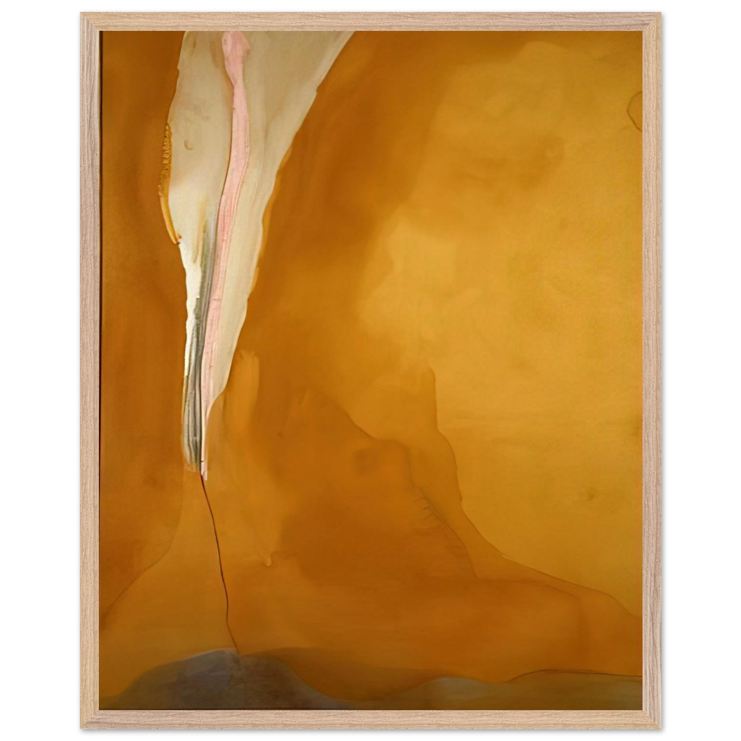 Helen Frankenthaler - Coral Wedge - 1972 Wall art - 30x45 cm / 12x18 inches - Premium Wooden Framed Poster With Fine Art Paper - Wood frame