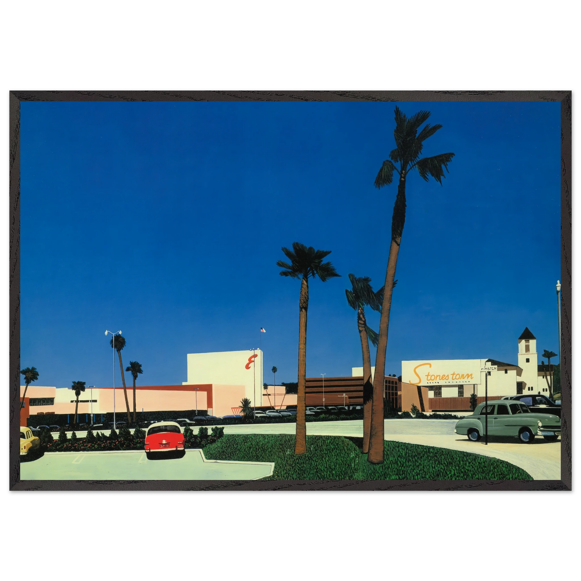In the beginning Stonestown N3 - Hiroshi Nagai Framed Art Print – Black Wooden Frame - Default Title - -Framed Art Print