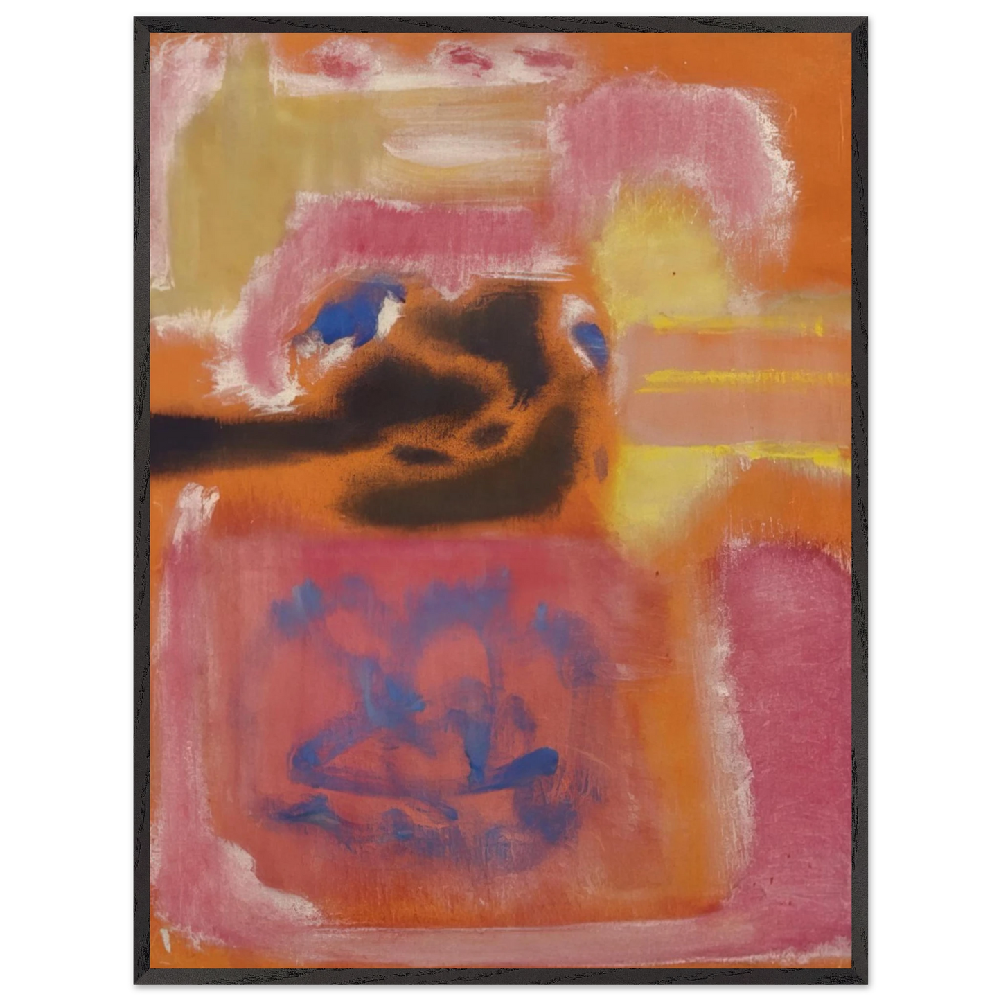 Mark Rothko - No. 9 - 1947 Wall Art - 60x80 cm / 24x32 inches - Premium Wooden Framed Poster With Fine Art Paper - Black frame