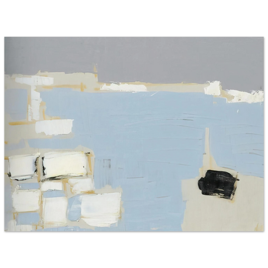 Nicolas de Stael - Marseille under snow - 1954 Fine Art Poster - 13x18 cm / 5x7 inches
